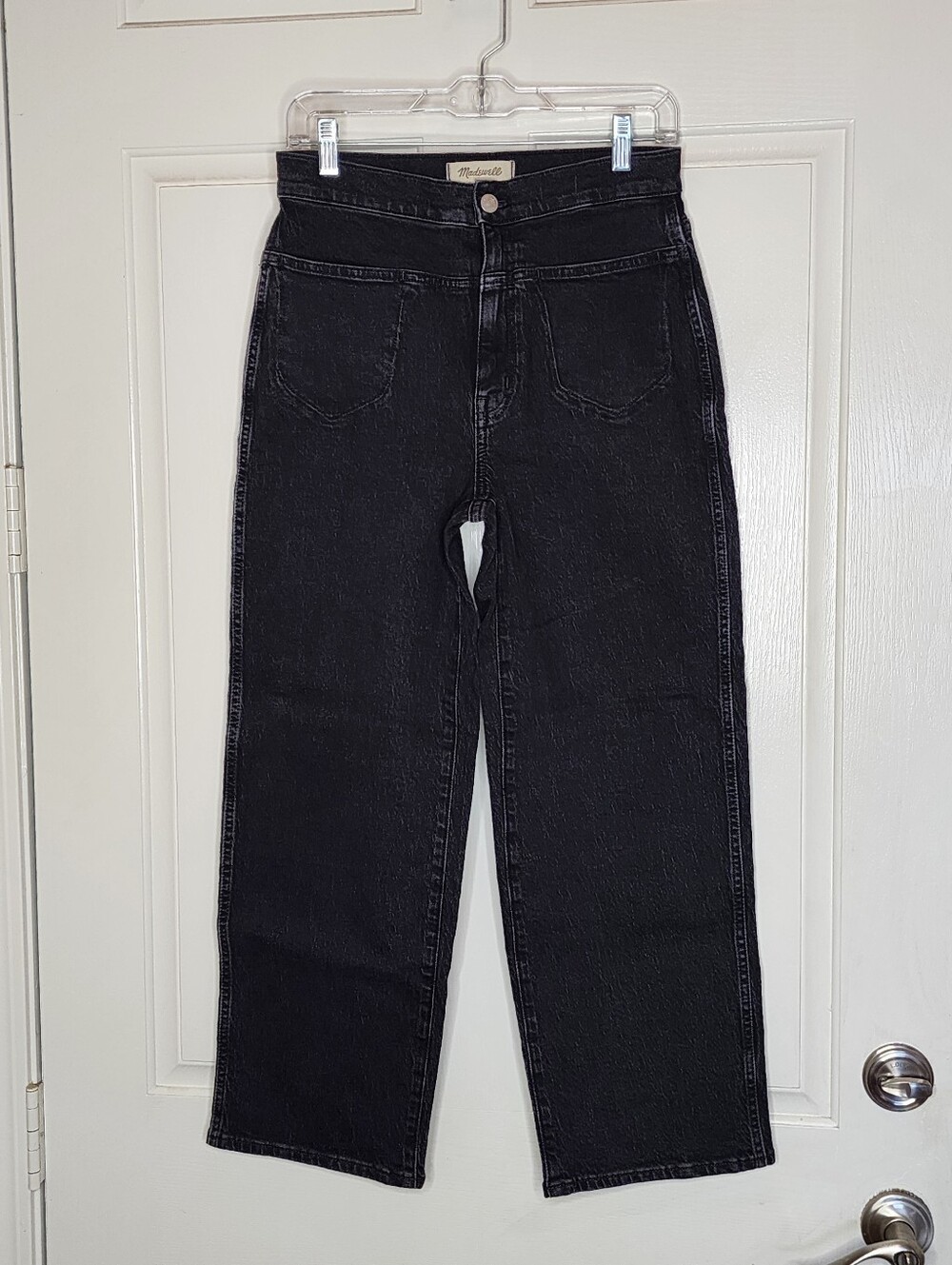 Madewell Perfect Vintage Wide Leg Crop Jean | Stone Black | Size 27 | EUC!